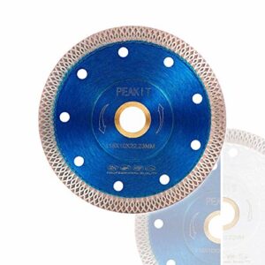PEAKIT Tile Cutter Blade 4.5 Inch Porcelain Diamond Blade Ceramic Cutting Disc Wheel for Angle Grinder, Reversible Color