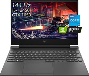 2022 HP Victus Gaming Laptop, 15.6-Inch 144Hz FHD Display, 12th Gen Core i5-12450H(Beat R7 5800H), 16GB 3200 RAM, 1TB PCIe SSD, NVIDIA GeForce GTX 1650, WiFi 6, Backlit KB, RJ-45, HDMI, Win 11 H