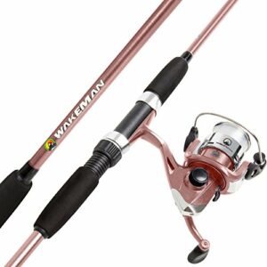 Wakeman Swarm Series Spinning Rod and Reel Combo - Rose Pink , 20