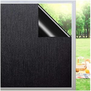 Blackout Window Film Window Cover: Window Tinting Film for Home Sun Blocking House Window Tint Window Heat Blocker Static Cling Frosted Glass Black Out Blinds for Window 100% Light Blocking