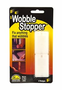 Master Manufacturing Wobble Stopper Wedges - Plastic Shims for Leveling Furniture Levelers White Tapered Shim Stackable Interlocking Wedge Shim Shims and Wedges for Leveling Table Leg Bed Couch 6 Pack