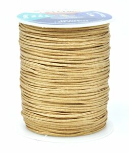 Mandala Crafts Blinds String, Lift Cord Replacement from Braided Nylon for RVs, Windows, Shades, and Rollers (1.5mm, Tan)