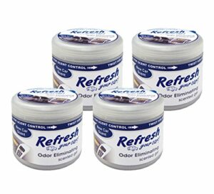 Refresh Your Car! 84941 New Car Scent Scented Gel Air Freshener, 4.5 oz, 4 Pack