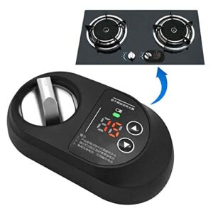 Digital Kitchen Double-Burner Outdoor Gas Stove Timer with Auto Shut-Off Fire, Firearm Voice Alarm and Timing Adjustment Features, Easy to Install Timer for Safe Cooking