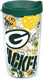Tervis Made in USA Double Walled NFL Green Bay Packers Insulated Tumbler Cup Keeps Drinks Cold & Hot, 16oz, All Over