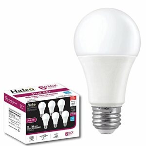 ProLED A19FR9/830/ECO/LED/6 Lighting ECO 6-Pack 9W 3000K Non-DIMMABLE Halco A19 Contractor Series 6 Pack, 6 Count (Pack of 1), K, 6 Piece