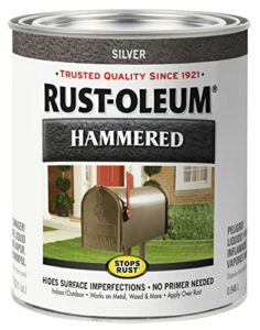 Rust-Oleum 7213502 Hammered Metal Finish, Silver, 1-Quart (Packaging may vary)