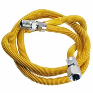 Supplying Demand 203-3132 6 Feet Clothes Dryer Gas Hose with Fittings Compatible with 1/2 Inch MIP x 1/2 Inch FIP Connections