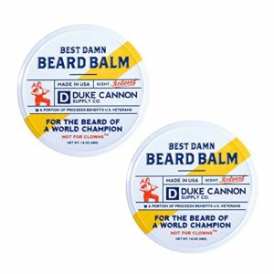 Duke Cannon Supply Co. Best Beard Balm, Redwood Scent, 1.6oz (2 Pack)