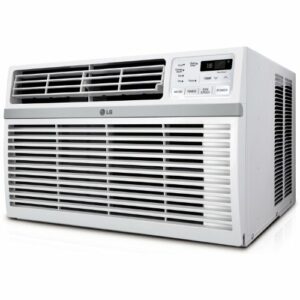 LG Energy Star Qualified 18,000 BTU Window-Mounted Air Conditioner (230V Plug) Cools Rooms Up to 1000 Sq Ft. with 3 Cooling Speeds, 12 Hour On/Off Timer, Anti-Corrosion Coating, Remote Included
