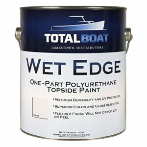 TotalBoat Wet Edge Marine Topside Paint for Boats, Fiberglass, and Wood (White, Gallon)