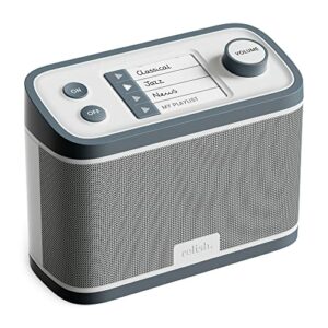 Relish - Simple Portable FM Radio and Music Player for Seniors, Those with Dementia and Alzheimer’s or Visually Impaired – Large Buttons, Simple Design, Easy to Use