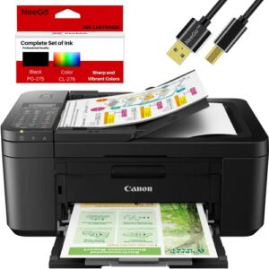 Canon Wireless Pixma TR-Series Inkjet All-in-one Printer with Scanner, Copier, Mobile Printing and Google Cloud + Bonus Set of Ink