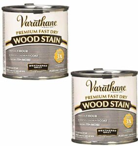 Varathane Premium Fast Dry Semi-Transparent Weathered Gray Wood Stain 0.5 pt.