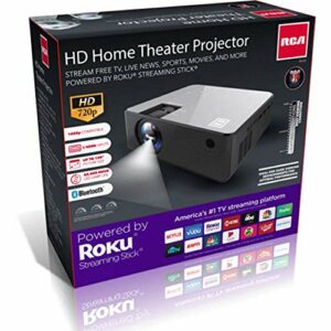RCA RPJ-133 720p Smart Home Theater Projector Includes Roku Streaming Stick - (Renewed)