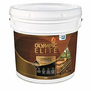 Olympic Elite Advanced Solid Color Stain and Sealant in One Advanced 3-Gallons 80301 White Base 1