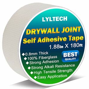 Drywall Joint Tape-13 MESH,100% Fiberglass 1.88-Inch X 180Feet,Heavy-Duty Self-Adhesive Wall Crack and Seam Patch