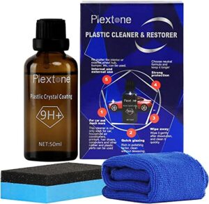 Plextone Plastic Cleaner & Restorer, Plastic Polish, Car Plastic Restorer Prevents Drying & Aging, Plastic Care for Cars, Truck, Motorcycle
