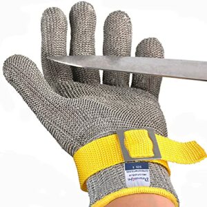 Dowellife Level 9 Cut Resistant Glove Food Grade, Stainless Steel Mesh Metal Glove Knife Cutting Glove for Butcher Meat Cutting Oyster Shucking Kitchen Mandoline Chef Slicing Fish Fillet (X-Large)